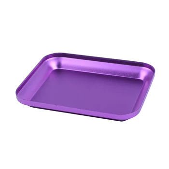 

Useful Aluminum alloy Screw Tray with Magnetic Pad for RC Model Phone Car Repair Tool purple