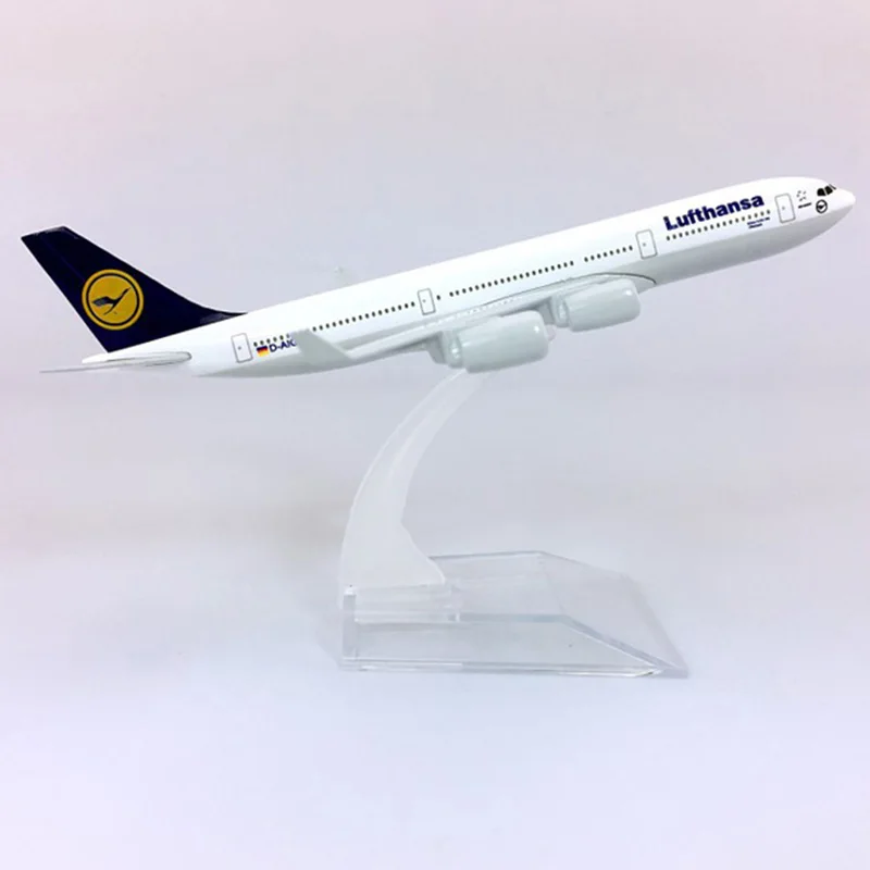 16 см 1:400 масштаб воздушный немецкий Lufthansa самолет Airbus A340-300 Модель W базовый сплав самолет коллекционный дисплей игрушка модель