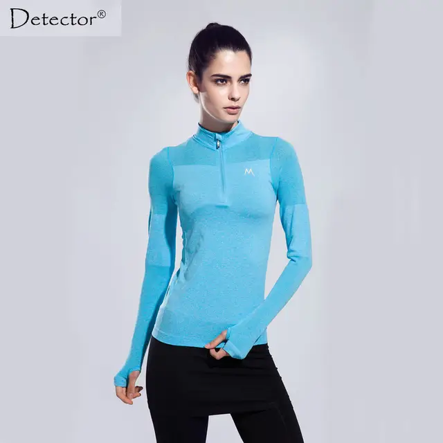 Women's Long Sleeve Running Shirts Tops Compression Tights Sportswear ...