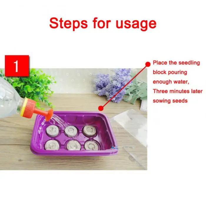 Peat Pellets Seed Soil Block Plant Garden Tool Starting Plugs Seedling For Starter KM88