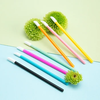

EYEMIX Color Women 50pcs Disposable MakeUp Lip Brush Lipstick Gloss Wands Applicator Make Up Tool Drop Shipping