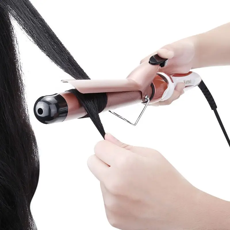 Kemei электрические бигуди для волос керамические щипцы для завивки профессиональные автоматические волосы волна регулируемая температура ролик устройство для завивки