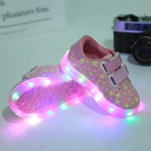 (5 unids/lote) 2017 nuevos niños luces led light shoes hombres y girl lazy casual shoes niños y niñas resbaladiza sport shoes