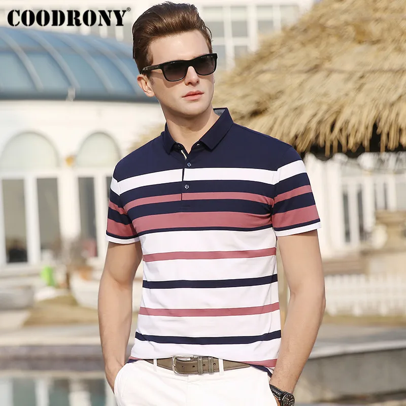 COODRONY Summer Streetwear Casual Plus Size Men's T Shirts