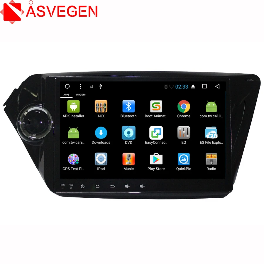 Best Asvegen 9" Android 7.1 Quad Core 2 Din Touch Screen  Car Multimedia Radio Stereo DVD Player GPS Navigation For KIA K2 2011-2012 0