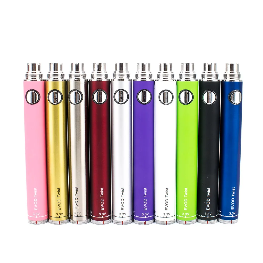 

A-Touch High Quality Evod Twist VV 1100mah Battery Electronic Cigarette Variable Voltage 3.3V-4.8V Battery For eGo/510 Atomizer