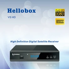 Hellobox V5 Satellite Receiver DVBS2 IPTV For Cccam Function Online Software Upgrade Support Newcam Mgcam SCAM 2 Year TV BOX