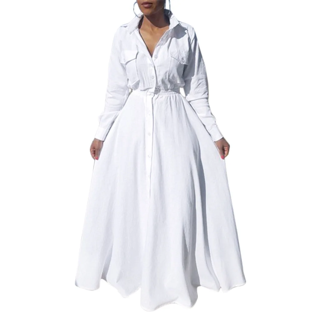 plus maxi shirt dress