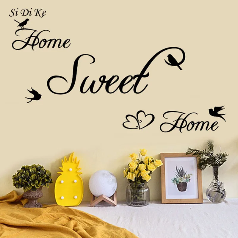 

Si Di Ke Home Sweet Home Wall Stickers Removable Art Vinyl Mural Home Room Decor Wall Stickers for Living Room Decor