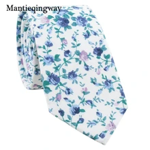 Mantieqingway 6 см Цветочные Печатные шеи галстуки для мужчин хлопок Ti тощий галстук тонкий галстук бизнес повседневный мужской галстук подарок