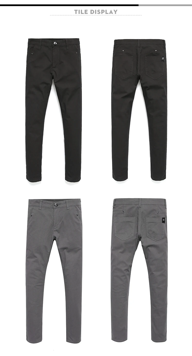 LENSTID бренд осень зима новая мода тонкие прямые мужские повседневные брюки Классические хлопковые мужские рабочие брюки цвета хаки BC851