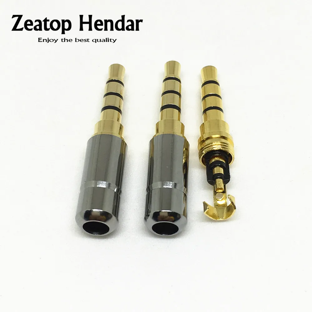 

100Pcs Mini 3.5 mm 4 Pole Stereo with Clip Plug Audio Jack Earphone Adapter Connector for DIY Stereo Headset Earphone