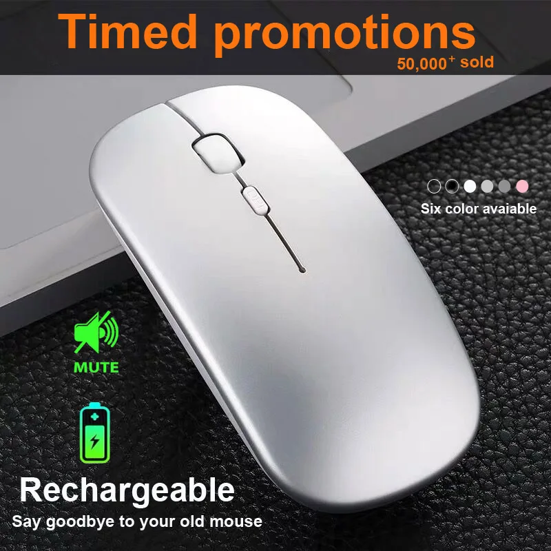 Do Dower перезаряжаемая беспроводная мышь Slient Button USB Mini оптическая ультратонкая