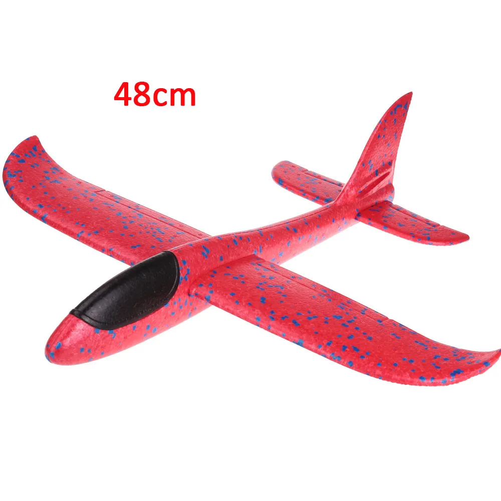 48cm-Red Детская игрушка самолет пена ручной бросок самолет планер игрушки DIY Самолеты Самолет летающий самолет игрушка игры на открытом воздухе игрушки для мальчиков и девочек - Цвет: 48cm-Red