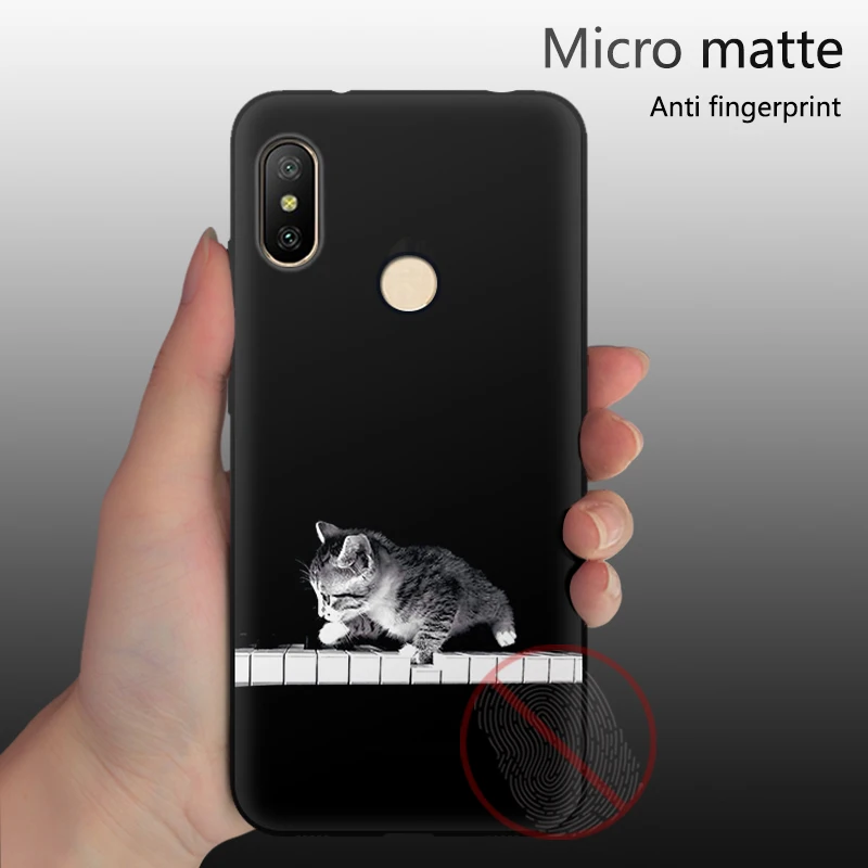 JURCHEN Phone Case For Xiaomi Redmi 6 Pro Case Global Version Cartoon Soft Silicone TPU Back Cover For Xiaomi Mi A2 Lite Case