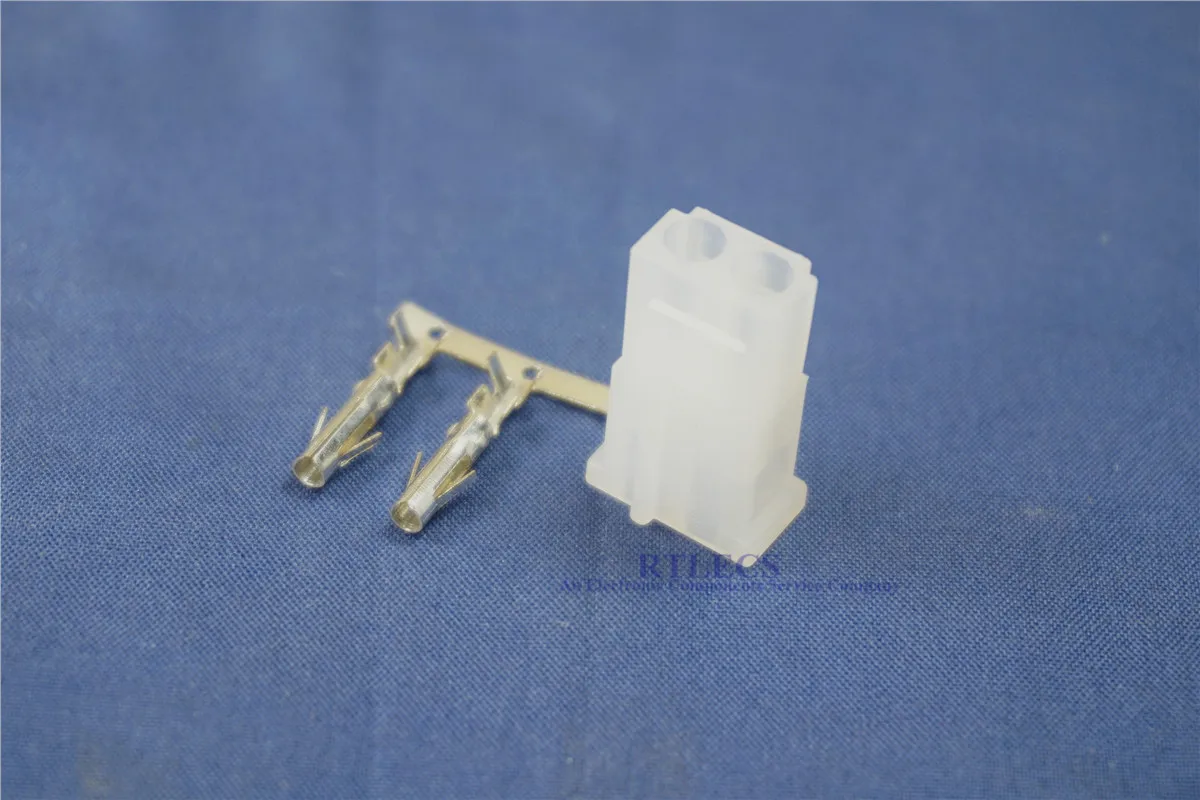 

10 pcs 5.08 mm 2 Pin Receptacle Housing Female Contact Pins IDE Power Connector Shell 0.20" Computer Power Cross Molex 8980 8981