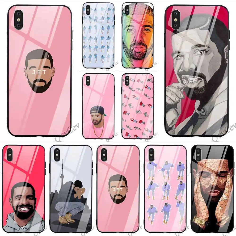

Pattern Drake Tempered Glass Phone Cover for iPhone XR Case Xs Max X 6 6S 8 Plus 7 5S 5 SE Skin