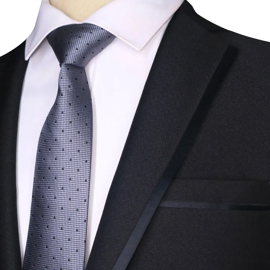 Мода 7 см мужские галстуки полиэстер Шелковый в полоску горошек насыщенный синий черный костюм для дружки Свадебные Бизнес человек галстук-бабочка - Цвет: LTD-17
