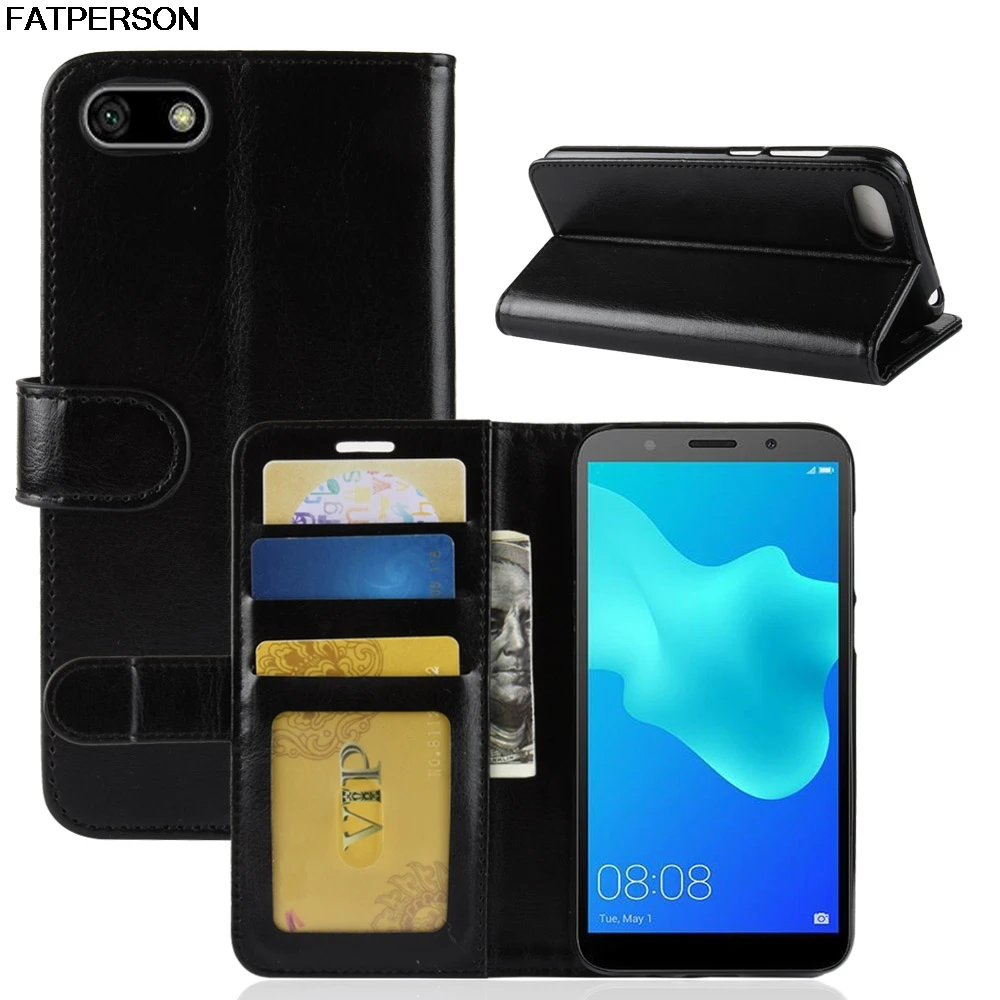 

Wallet Phone Bracket Soft PU capa For huawei Y5 2018 case Smart cover Leather Phone case For huawei Y5 prime 2018 Luxury case