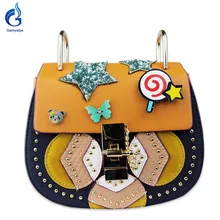 Gamystye 2017 new design Women messenger bags Handbags Luxury quality Lady Shoulder Crossbody Bags fringed Rivet Chain bags