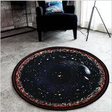 Роскошный круглый ковер, космическая тематика, ковер со звездами и планетами, игровой коврик с галактикой для детей, ковер для детской спальни, игровая комната