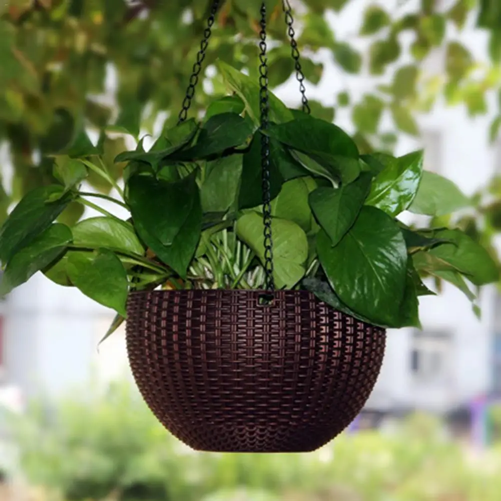 Modern Rattan-Woven Hanging Baskets Home Resin Hanging Plant Flower Pots With Hanging Chain Garden Balcony Decoration
Modern Rattan-Woven Hanging Baskets Home Resin Hanging Plant Flower Pots With Hanging Chain Garden Balcony Decoration