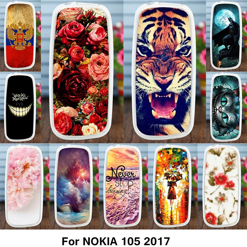 

Ojeleye Ultra-Thin Painted Case For Nokia 105 2017 Case Silicone Cover For Nokia 105 2017 TA-1010 Dual-SIM Card Slots Protector