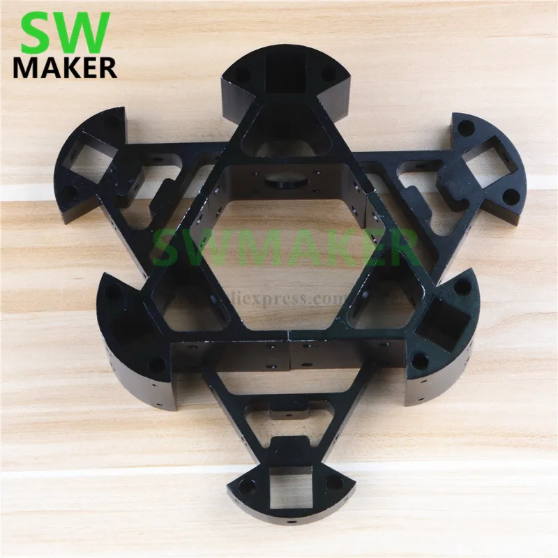 6 шт./компл. RepRap Delta Kossel мини угловой фитинг рамка с креплением из сплава нижняя