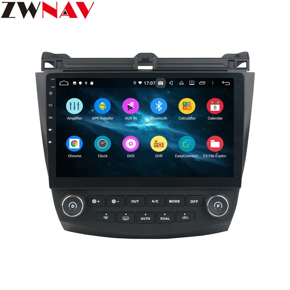 Discount 10.1" Android 9 4+64G DSP Car DVD Player GPS navigation For HONDA ACCORD 7 2003-2007 head unit multimedia player tape recorder 4