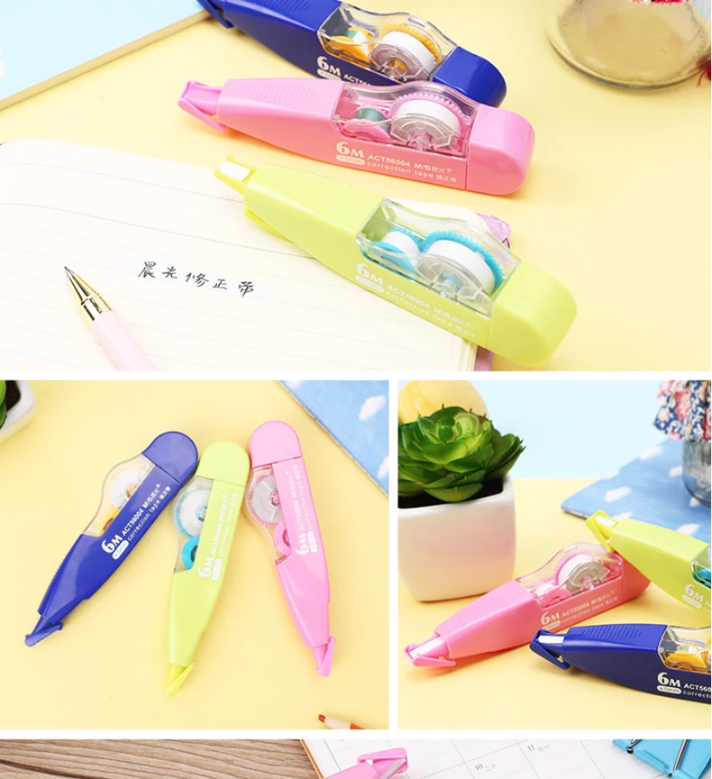 Lote & g Chenguang Papelaria Nova Fita Corretiva 6 Pçs - m 5 High Quality Material escolar e de escritório