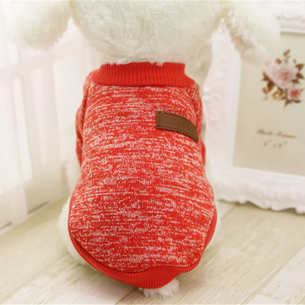 Новейший свитер для собаки теплая одежда для собак Одежда для щенков Чихуахуа зимняя одежда, товары для домашних животных - Цвет: Красный