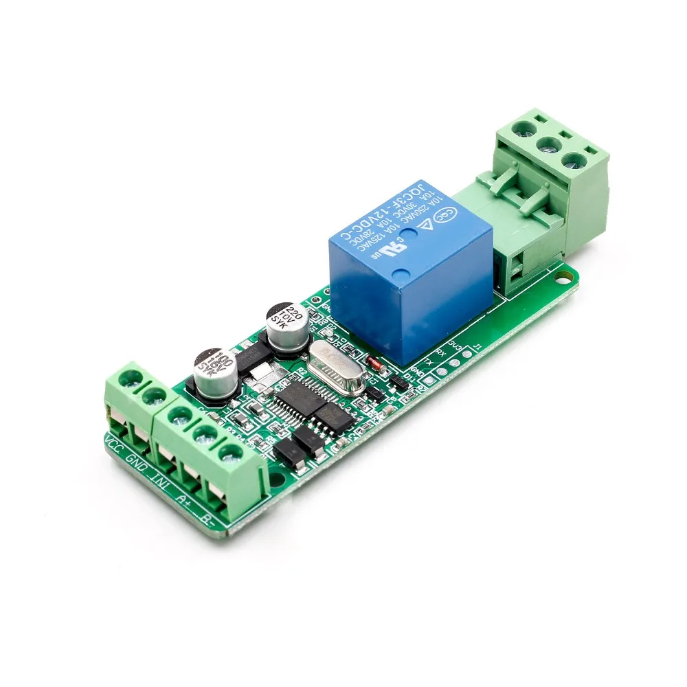 1 шт. Modbus-Rtu 1 канал 12 В релейный модуль переключатель вход/выход RS485/ttl связь