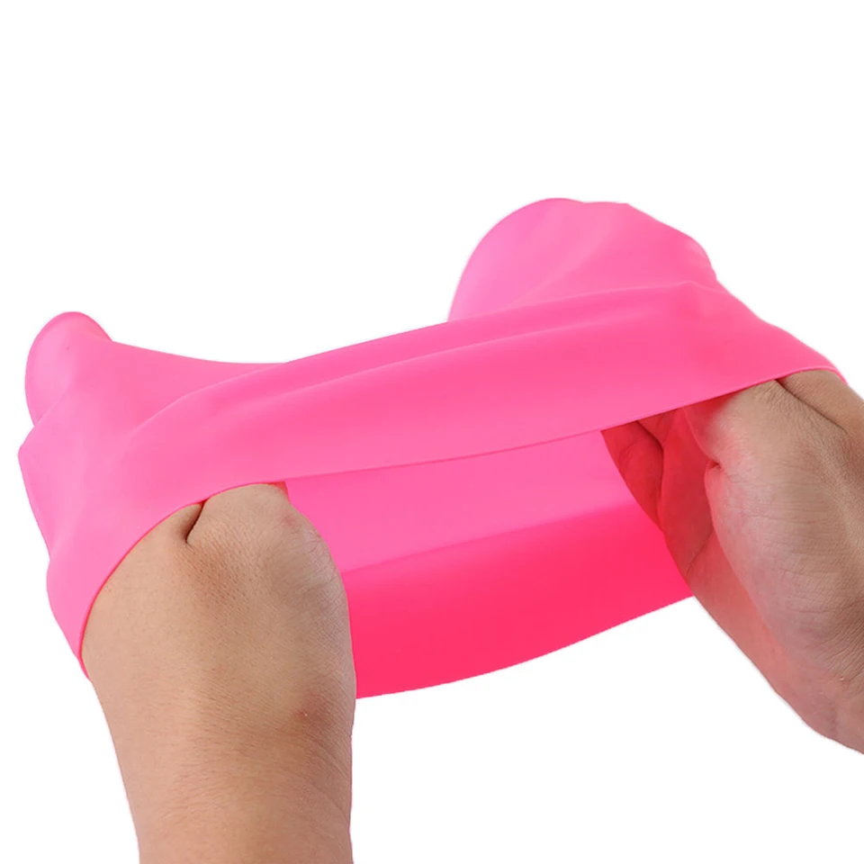 Lasmare Cuffia da nuoto per bambini con capelli lunghi, per ragazze e ragazzi, in silicone, 2