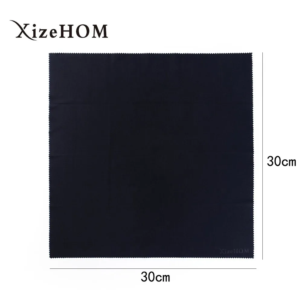 XizeHOM 30*30 см/2 шт. большая салфетка из микрофибры для чистки объектива камеры глаз/очки gps/компьютер для очистки протирания одежды очиститель - Цвет: Черный