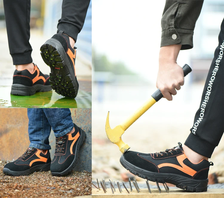 Большие размеры Мужская мода сталь носок Чехлы для мангала работы защитная обувь анти-Пирс строительной площадки работника безопасная