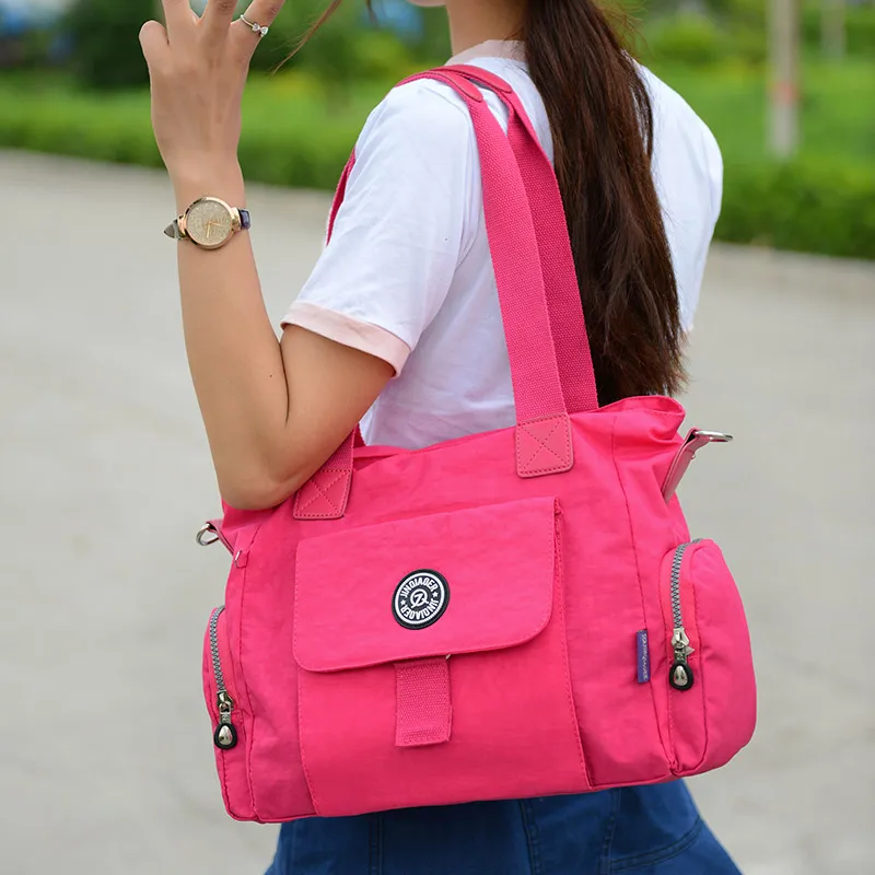 

Fashion Women Crossbody Bags Handbag Zipper Solid Waterproof Nylon Messenger Bag Casual Shoulder Bags Tote Bolsas Femininas