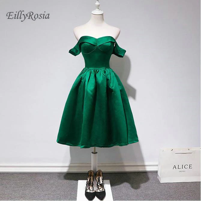 short emerald green bridesmaid dresses