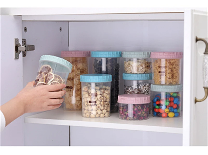 JiangChaoBo масштабированная прозрачная герметичная банка Кухонный Контейнер для хранения лапши пластиковые банки для хранения зерна коробка для хранения еды для перекуса