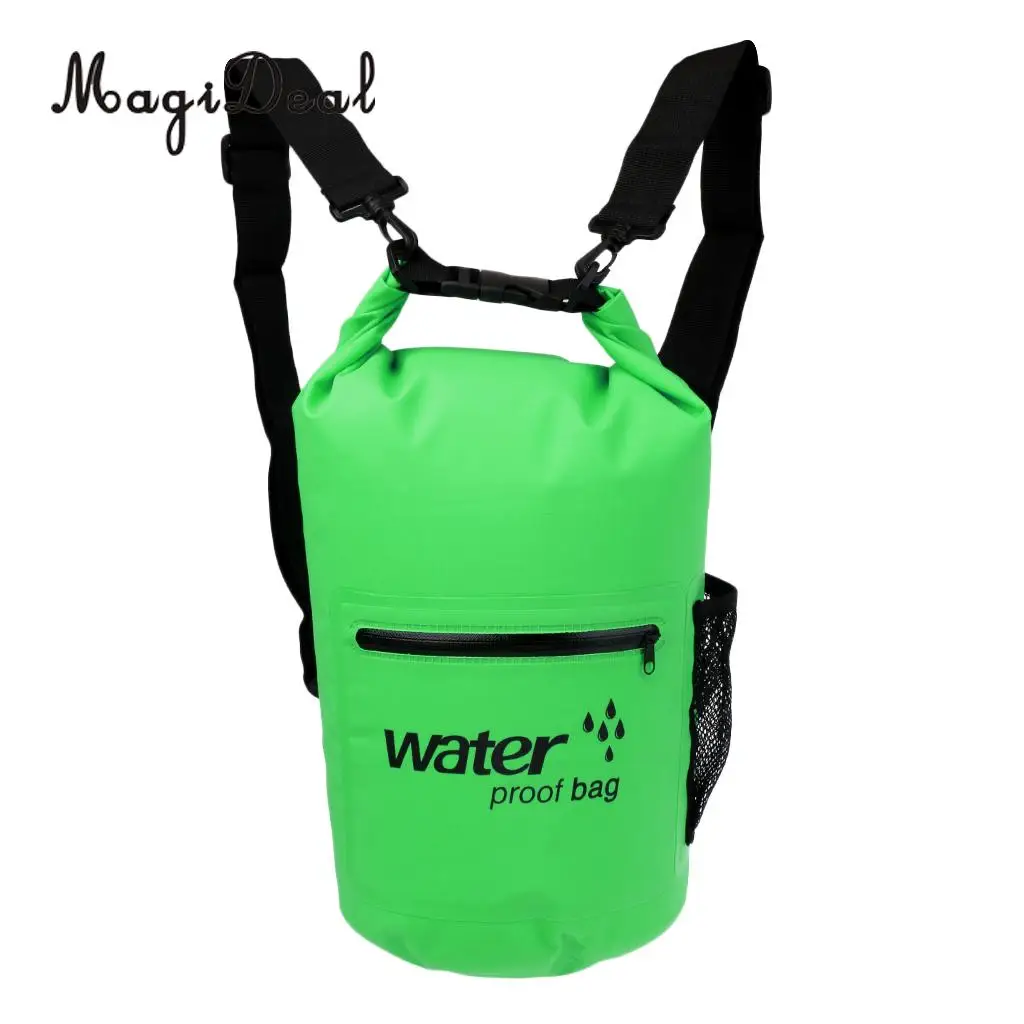MagiDeal водонепроницаемая сумка для плавания, рафтинг, Каякинг, Парусный рюкзак для каноэ 10л для кемпинга, рыбалки, лодки, аксессуары для лодки - Цвет: 20L Green