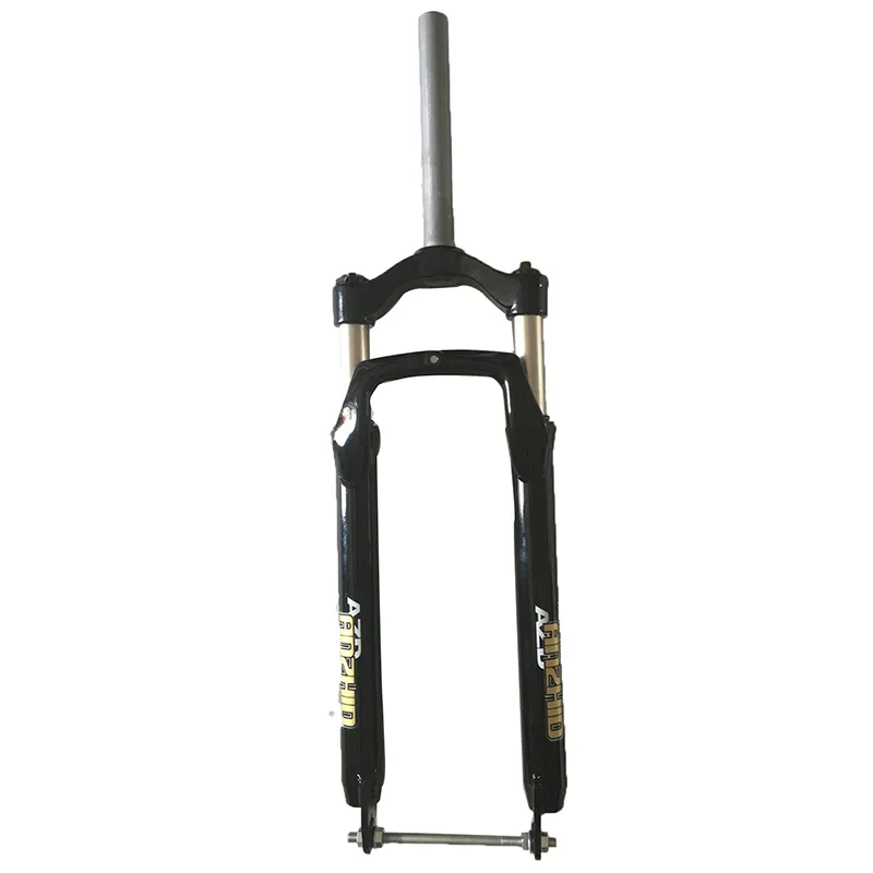 26" Bike Suspension Fork Combo – With 1 1/8" Headset, Disc Brake Mount, Red