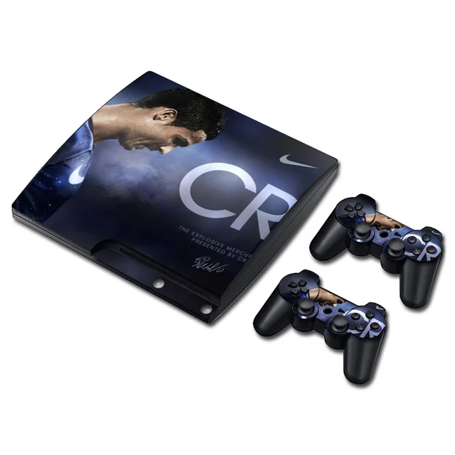 Cheap Cristiano Ronaldo Skin Sticker Decal for PS3 Slim PlayStation 3 Console and Controllers For PS3 Skins Sticker Vinyl
