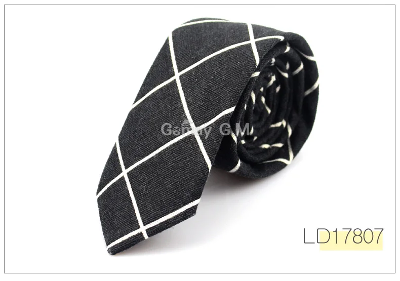 Fashion Neck Tie For Men Floral Linen Ties for Wedding Party Print Narrow Neckties Casual Mens Retro Neckwear Male Cotton Ties - Цвет: LD17807