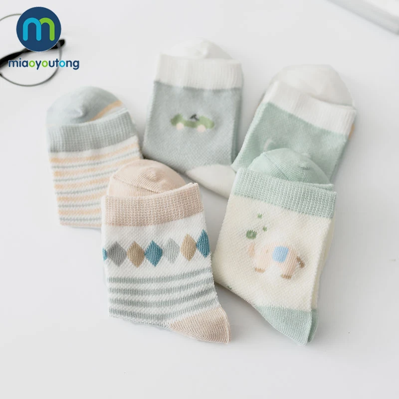 Cotton Socks 5 Pairs/Lot Unicorn Mesh for Newborn Kids