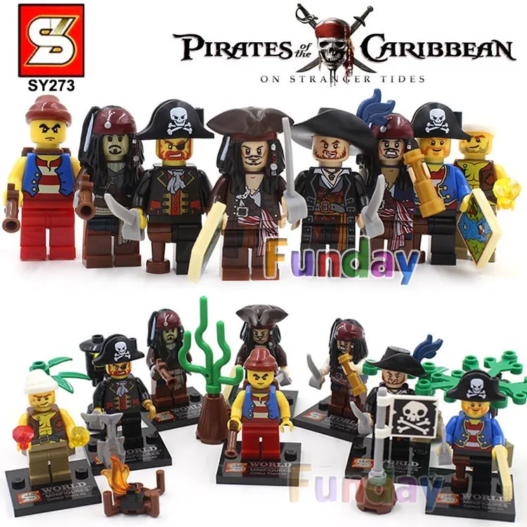Aliexpress.com : Buy shen yuan SY273 8pcs Mini Pirates of the Caribbean figures Jack Sparrow