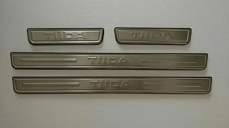

Car styling Stainless steel door sill Scuff Plate Car accessories For Nissan TIIDA 2005 2006 2007 2008 2009 2010