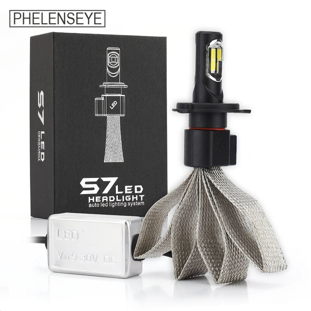 

H11 LED Headlight H4 H7 9005 9006 H1 H3 Spotlight S7 72W 8000LM 6000K 12V 24V Super Bright LED Headlamp Foglight 2PCS
