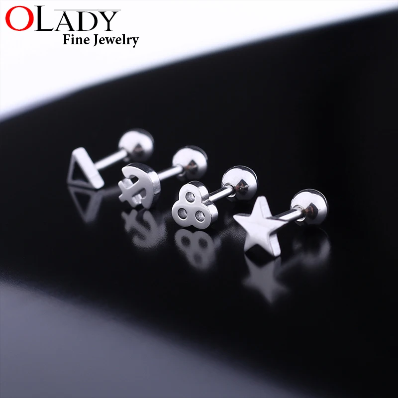 

1PC Small Size Various patterns Steel Ear Tragus Cartilage Piercing Conch Lobe Earrings Barbell Piercing Ear Stud Helix Jewelry