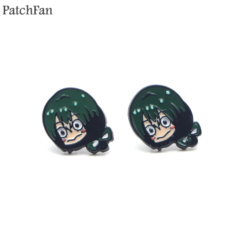 Patchfan мой герой Мультяшные сережки эмаль очаровательные милые Креативные para