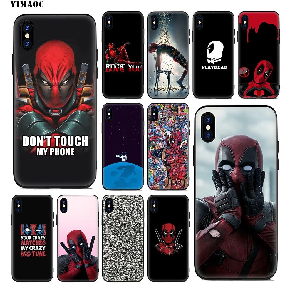 

YIMAOC Deadpool Dead pool Soft Silicone Case for iPhone 11 Pro Xr Xs Max X or 10 8 7 6 6S Plus 5 5S SE Cover