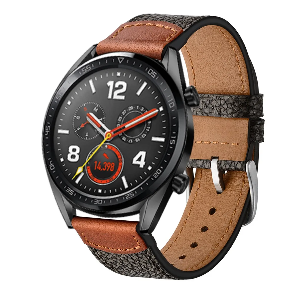 22 мм уникальный ремешок из натуральной кожи для huawei Watch GT/Watch2 Pro/Classic/Honor Magic Quick Release